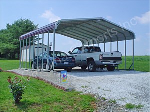 Regular Style Double Carport for Two Vehicles